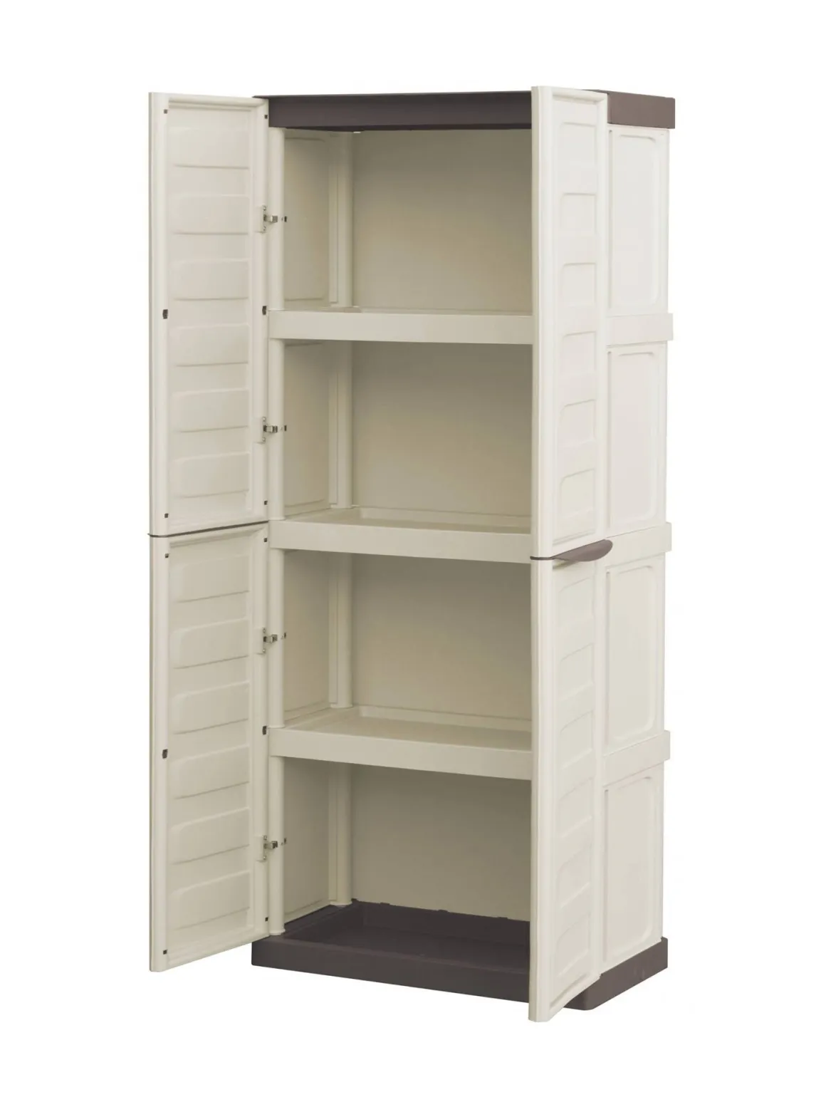 Armadio esterno 2 ante beige e marrone 70x165h cm - Adenina