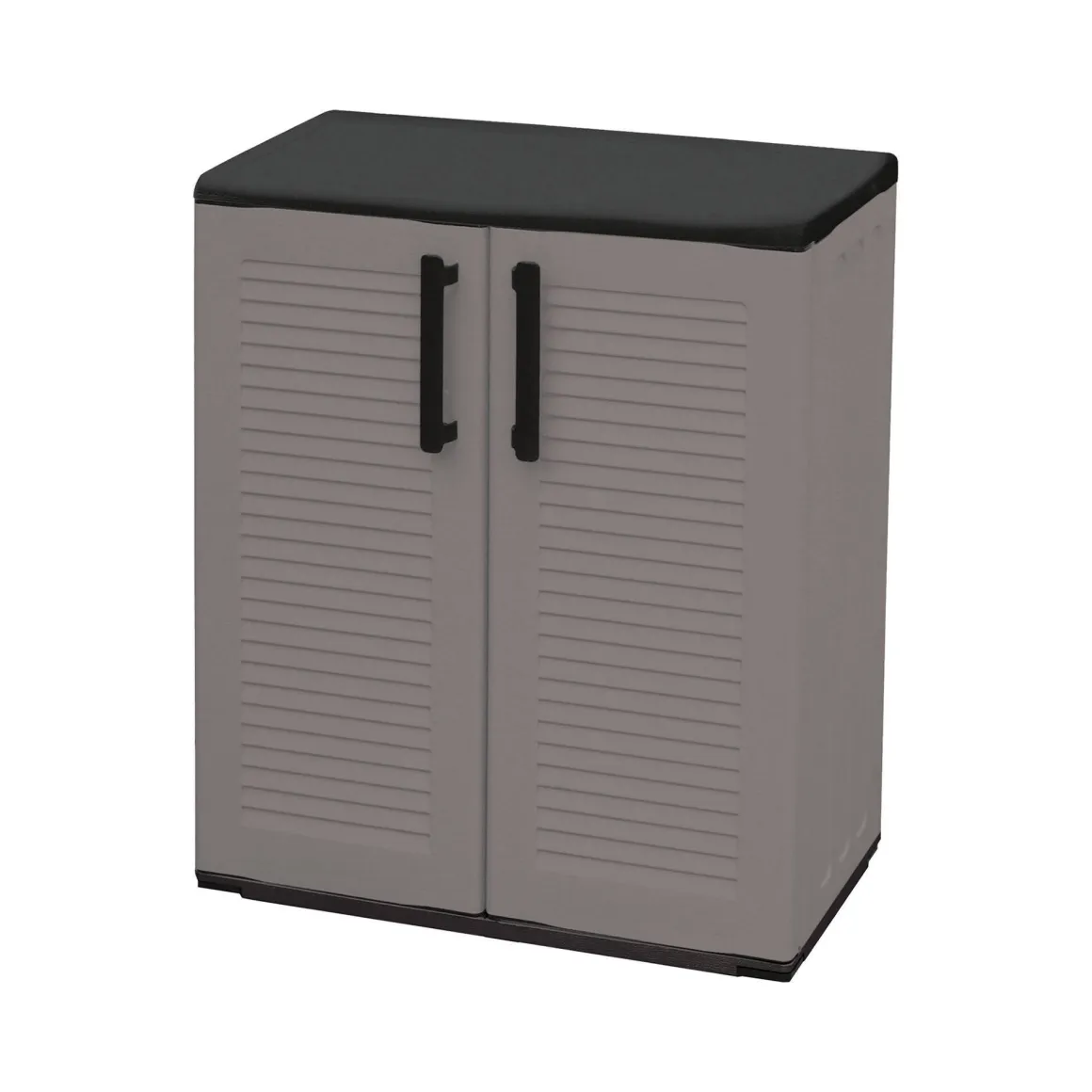 Armadio esterno 2 ante grigio e nero 68x84h cm - Arisa
