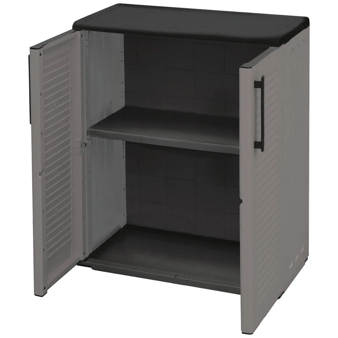 Armadio esterno 2 ante grigio e nero 68x84h cm - Arisa