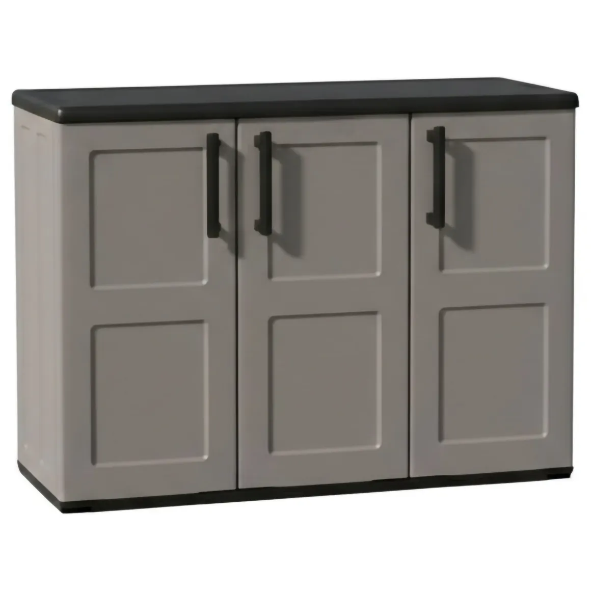 Armadio esterno 3 ante grigio e nero 102x84h cm - Aranka