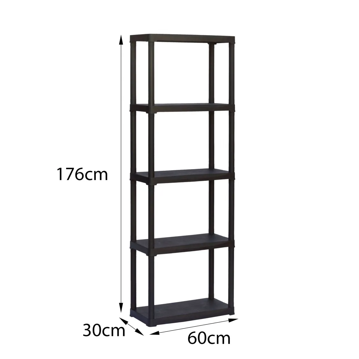 Scaffali|Armadi Da Esterno > Dmora Armadio esterno antracite 60x176h cm - Aurelian Nero Antracite