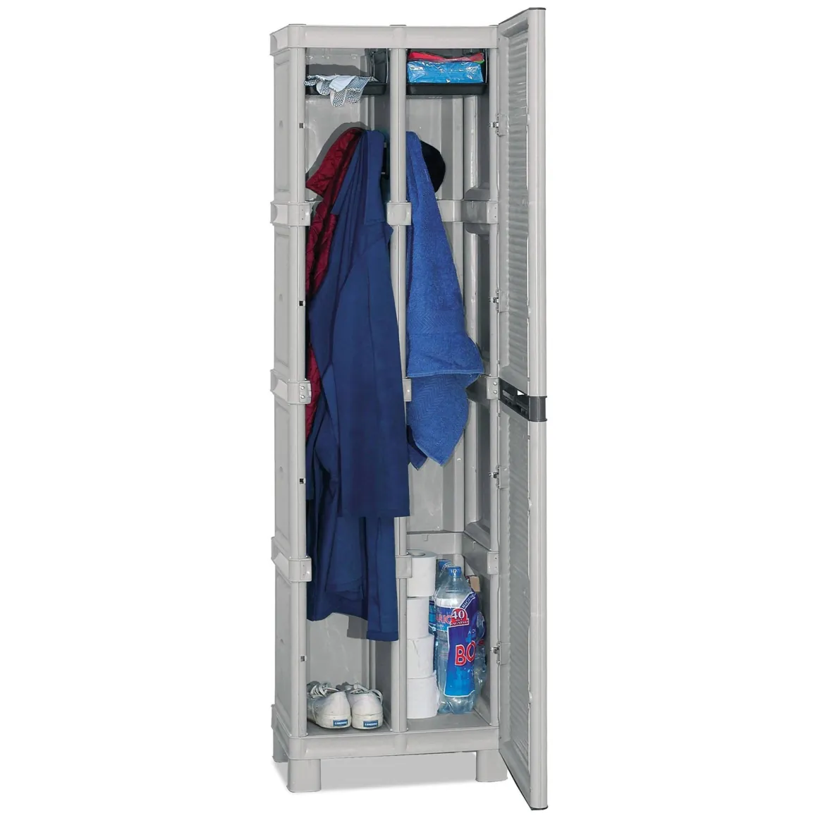 Armadio esterno grigio chiaro e nero 50x172h cm - Gervasia