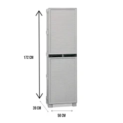 Armadio esterno grigio chiaro e nero 50x172h cm - Gervasia