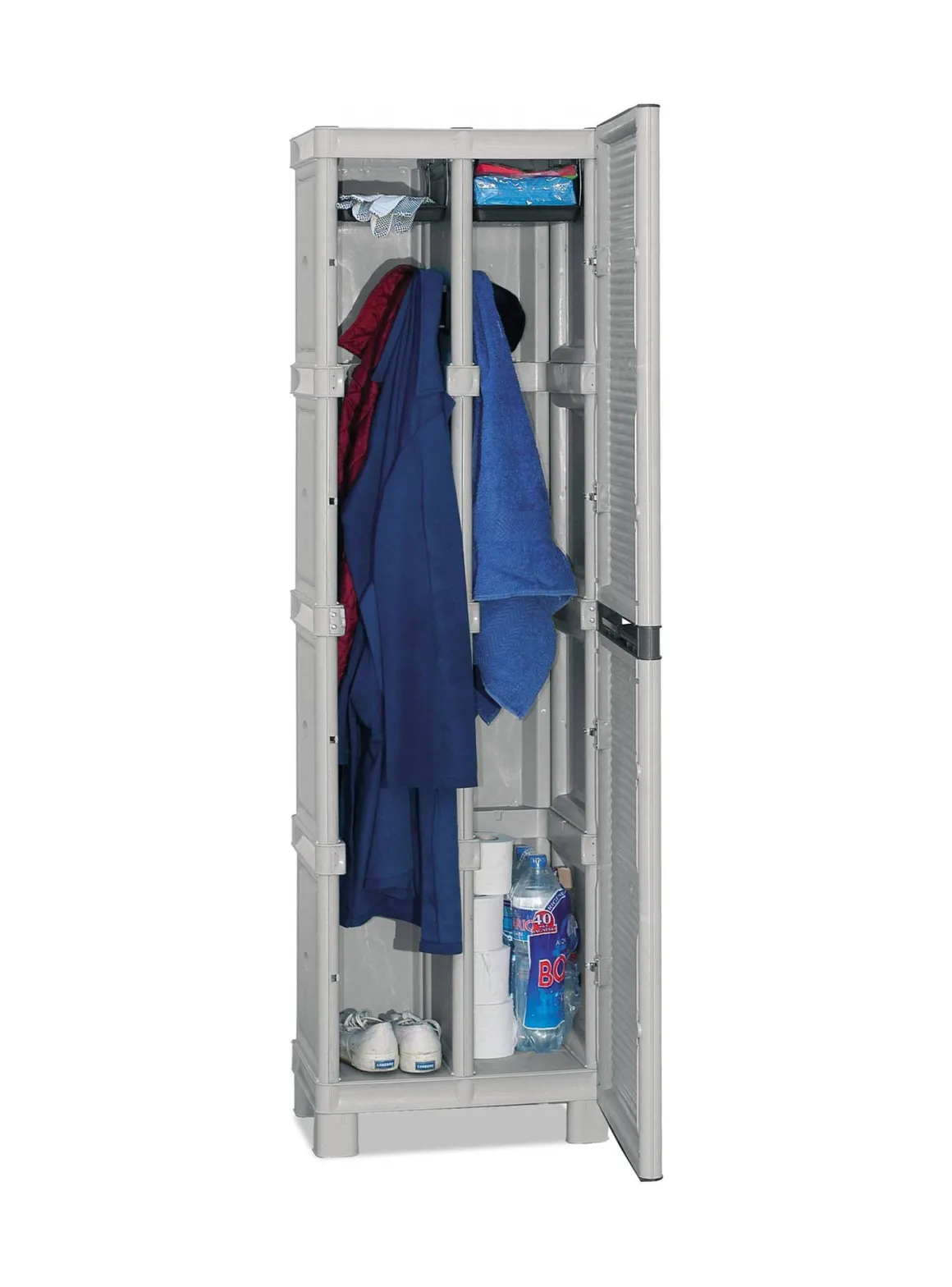 Armadio esterno grigio chiaro e nero 50x172h cm - Gervasia