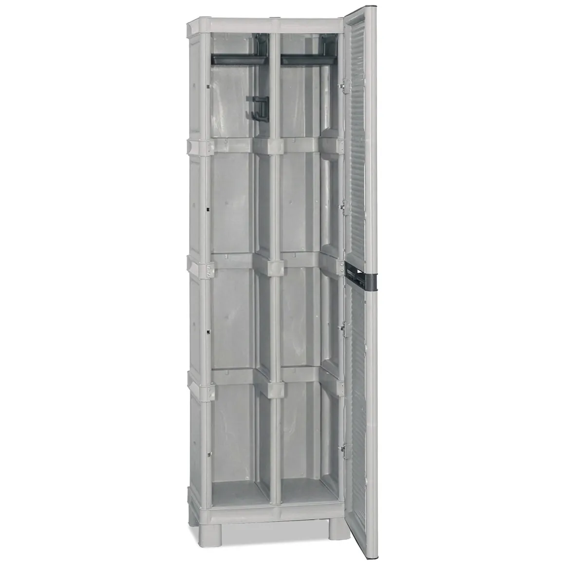 Armadio esterno grigio chiaro e nero 50x172h cm - Gervasia