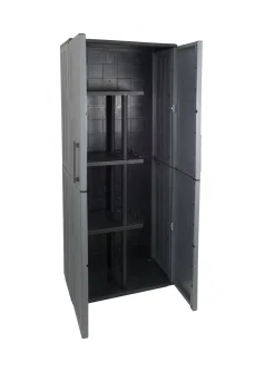 Armadio esterno ripiani regolabili grigio e nero 68x163h cm - Arabel