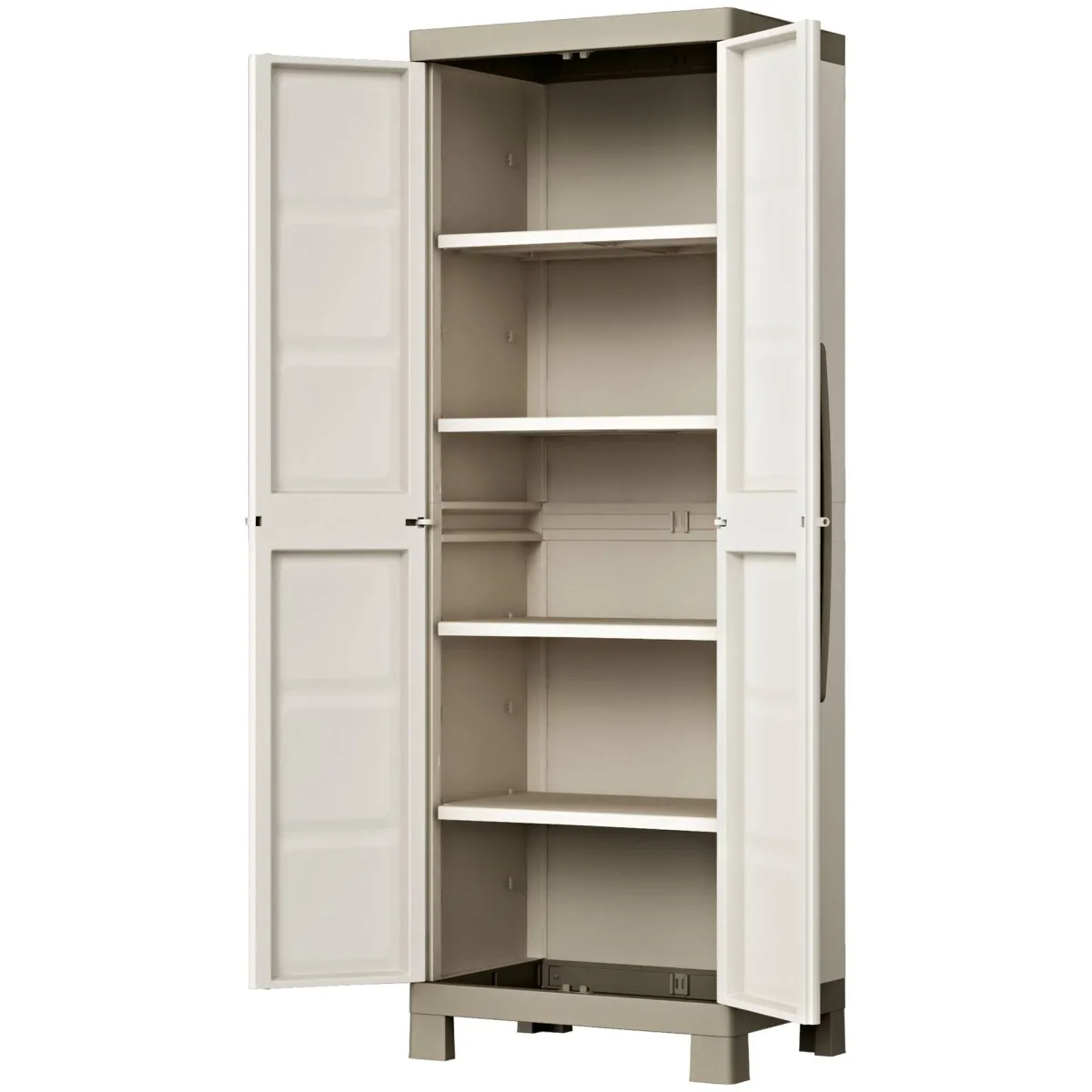 Armadi Da Esterno > Dmora Armadio giardino 2 ante sabbia 65x182h cm - Strathmore Marrone Sabbia
