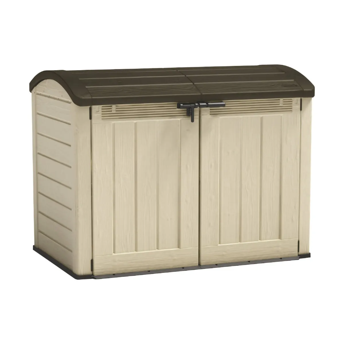 Armadi Da Esterno > Dmora Armadio in plastica 2 ante 177x134h cm - Hinton Beige