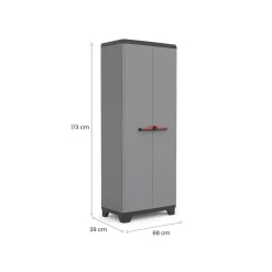 Armadio in plastica 2 ante grigio 68x173h cm - Cochrane