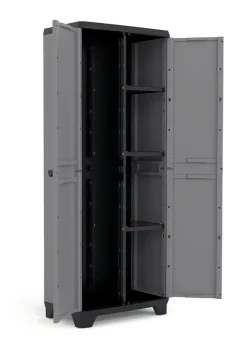 Armadio in plastica 2 ante grigio 68x173h cm - Cochrane