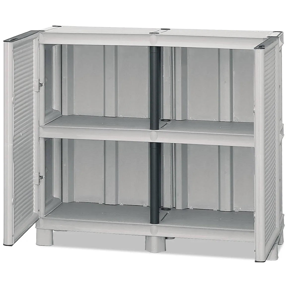 Armadio in plastica 2 ante grigio chiaro 100x92h cm - Arlinda