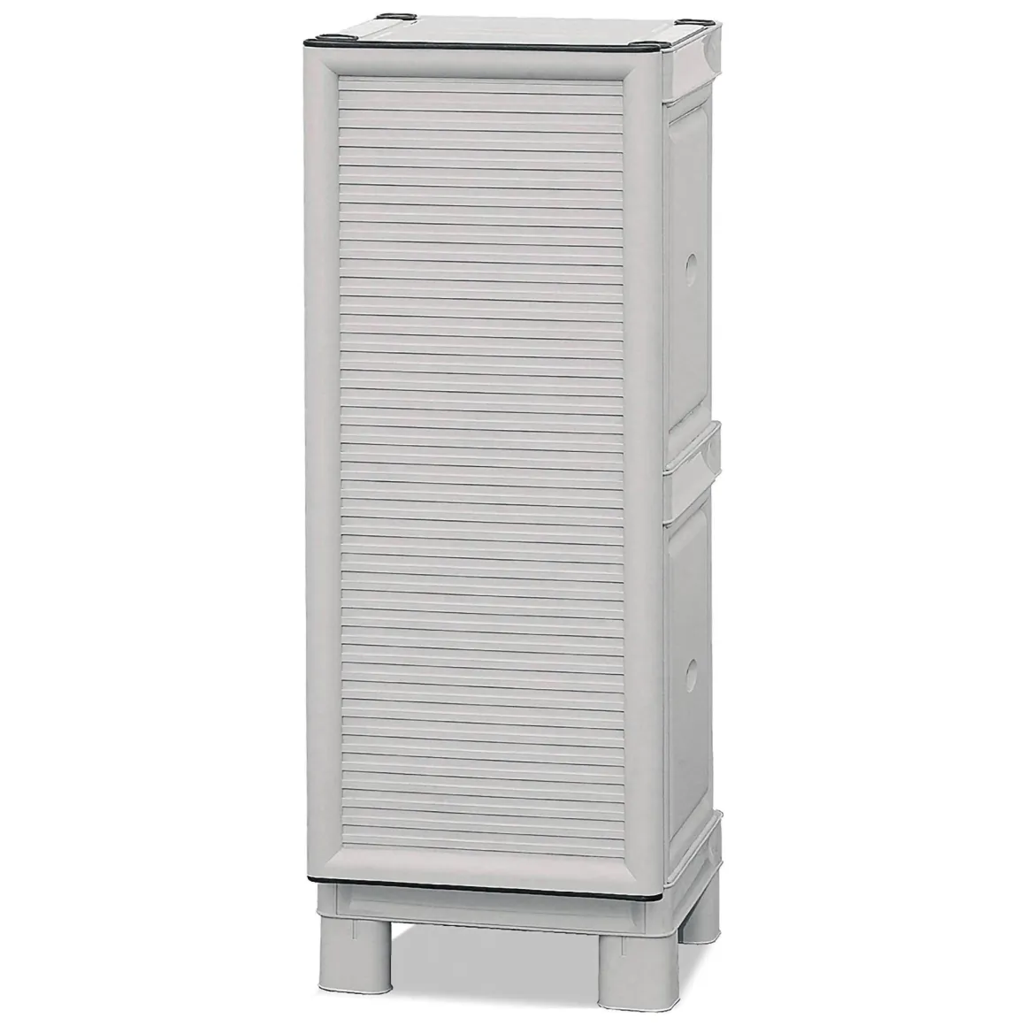 Armadio in plastica 2 ante grigio chiaro 35x92h cm - Arlinda