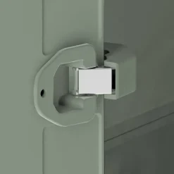 Armadi Da Esterno > Dmora Armadio in plastica 2 ante grigio e verde 80x182h cm - Quesnel Verde, Grigio