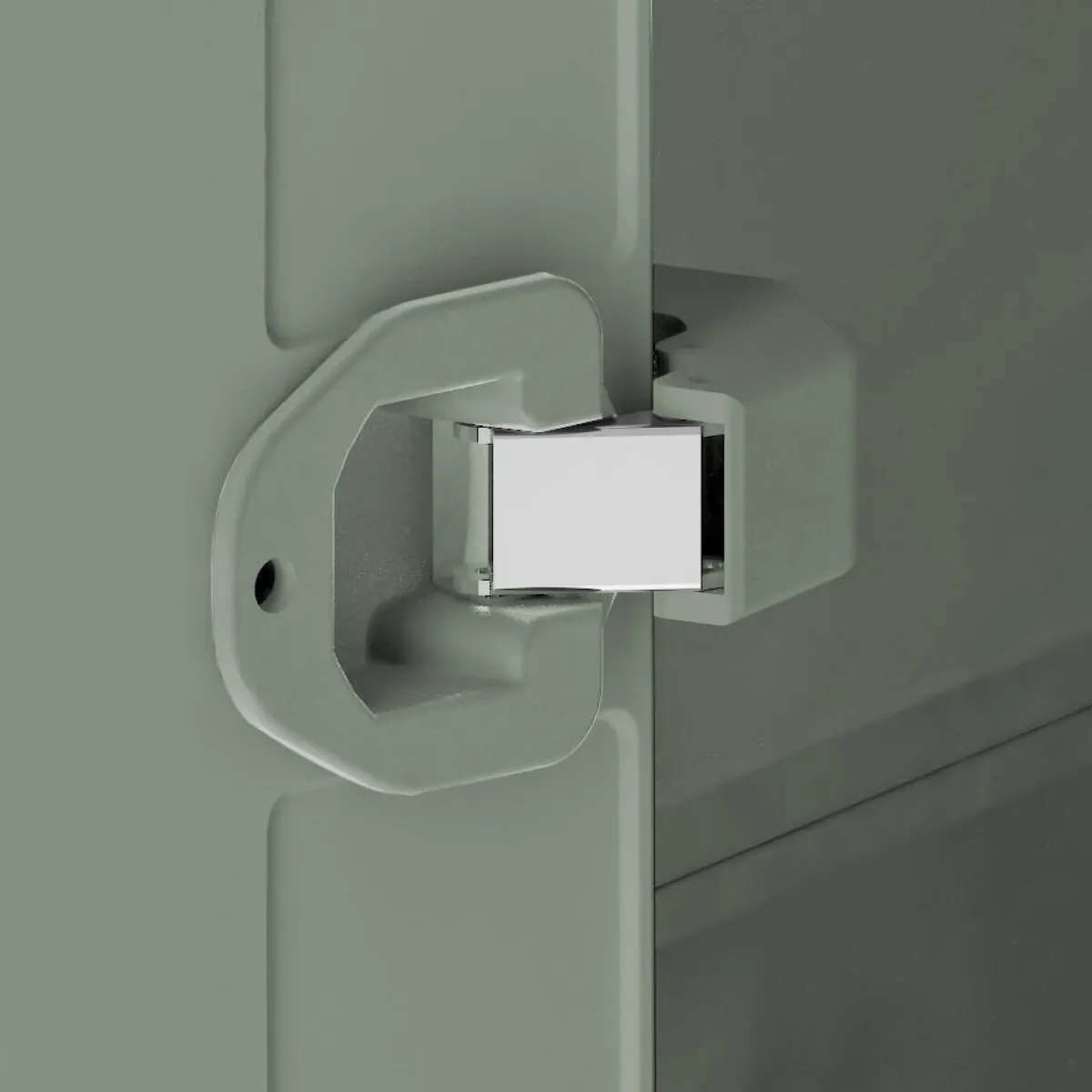 Armadi Da Esterno > Dmora Armadio in plastica 2 ante grigio e verde 80x182h cm - Quesnel Verde, Grigio