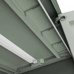 Armadi Da Esterno > Dmora Armadio in plastica 2 ante grigio e verde 80x182h cm - Quesnel Verde, Grigio