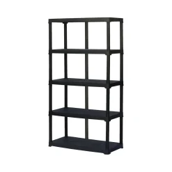 Scaffali|Armadi Da Esterno > Dmora Armadio in plastica antracite 100x176h cm - Aurelian Nero Antracite