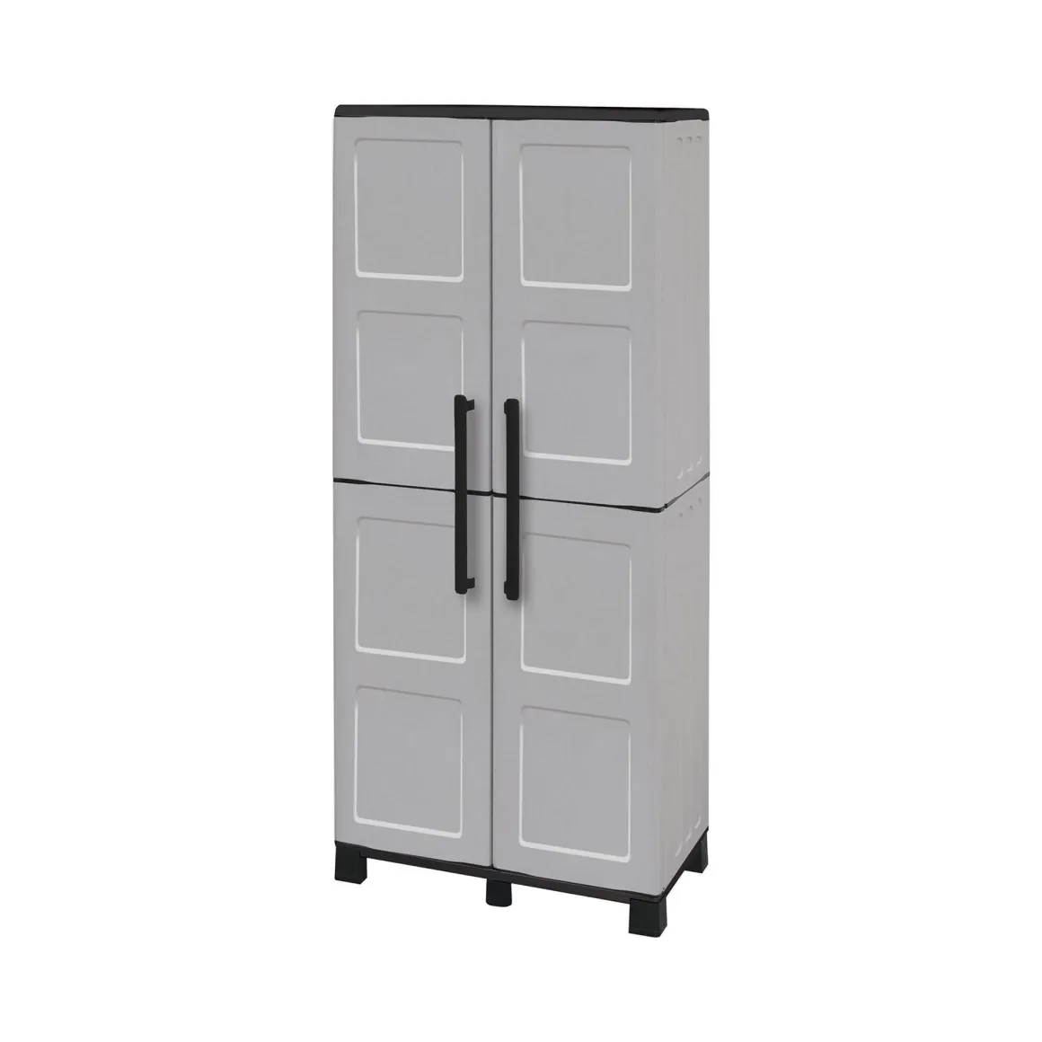 Armadio in plastica resistente raggi UV grigio chiaro e nero 68x169h cm - Askan