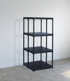 Scaffali|Armadi Da Esterno > Dmora Armadio in plastica ripiani regolabili antracite 60x133h cm - Akay Nero Antracite