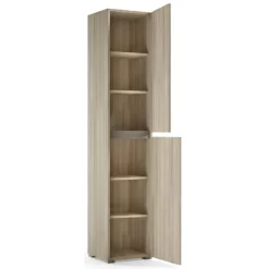 Armadi Multiuso 2 Ante|Camera Da Letto > Dmora Armadio legno chiaro multiuso 45x195h cm - Daisuke Marrone Olmo