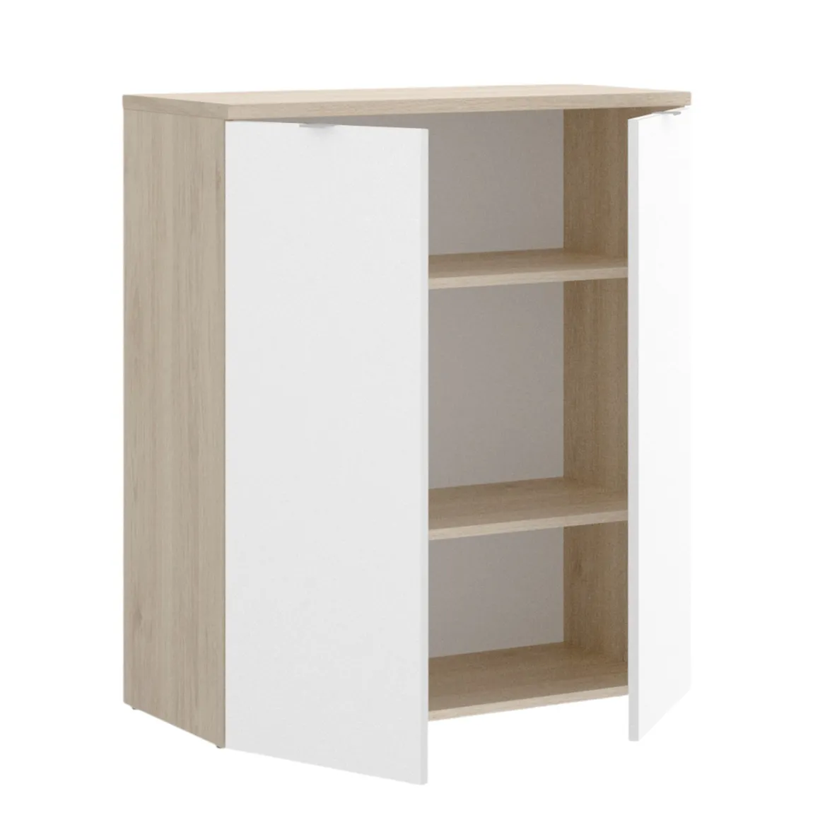 Armadio legno e bianco lucido ante battenti 79x96h cm - Alicha