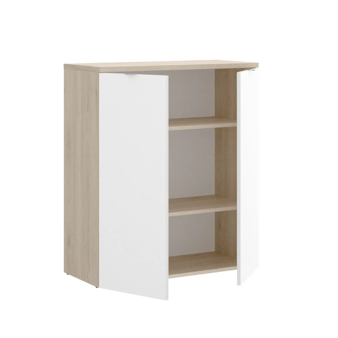 Armadio legno e bianco lucido ante battenti 79x96h cm - Alicha