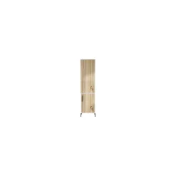 Armadio legno scuro e bianco salvaspazio 45x173h cm - Ramil