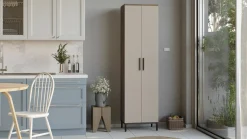 Armadio marrone e grigio salvaspazio 50x183h cm - Albizia