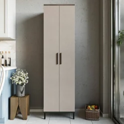Armadio marrone e grigio salvaspazio 50x183h cm - Albizia