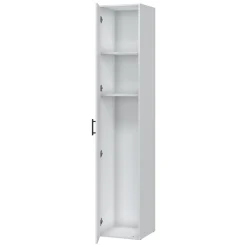 Armadi Multiuso 1 Anta > Dmora Armadio Multiuso 1 Anta 2 Ripiani Apertura Battente 41x206h cm, Un'anta - Crucoli Bianco