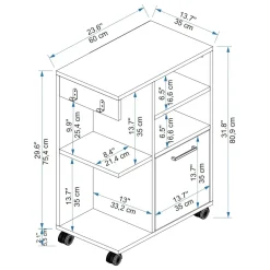 Armadi Multiuso 1 Anta > Dmora Armadio Multiuso 1 Anta 8 Ripiani Un'anta 29x130h cm, 8 Vani - Noepoli Bianco