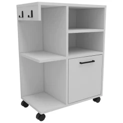Armadio Multiuso 1 Anta Bianco 5 Ripiani Un'anta 81x60h cm, 5 Vani - Fornelli