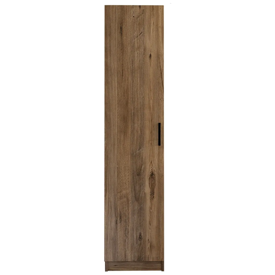 Armadi Multiuso 1 Anta > Dmora Armadio Multiuso 1 Anta 4 Ripiani Un'anta 40x201h cm, Intaglio Geometrico - Felitto Marrone Noce