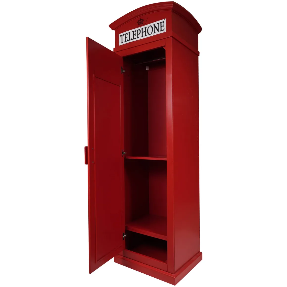 Armadio Multiuso 1 Anta Rosso Beige 2 Ripiani Appendiabiti 68x215h cm, Cassetti - Pachino