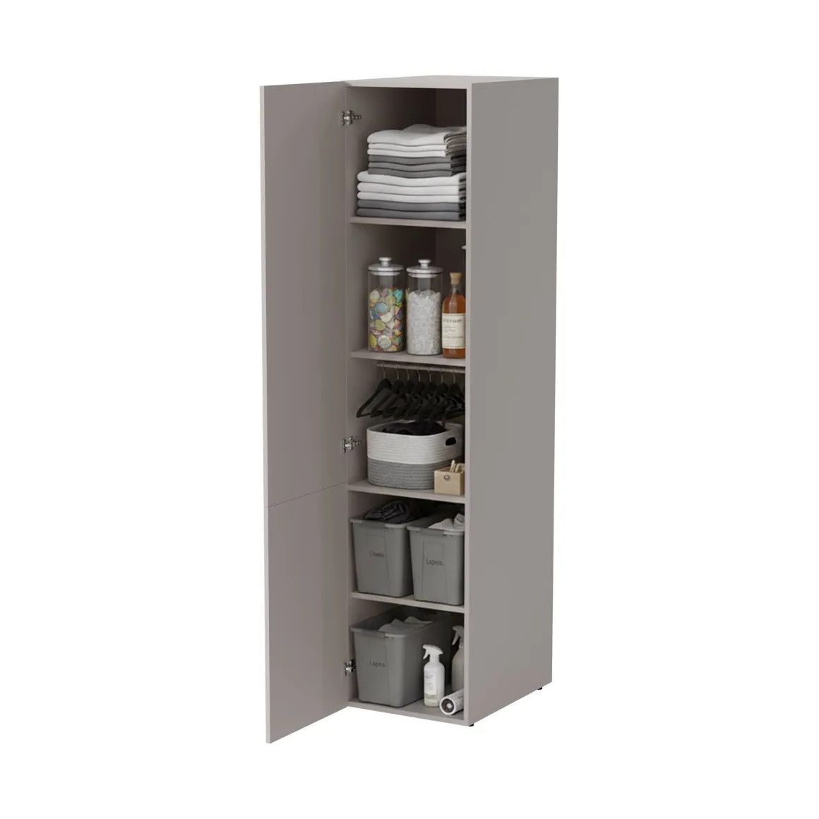 Armadio multiuso 1 anta Treville, 45x56 h199 cm, Beige