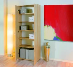 Armadi Multiuso 2 Ante > Dmora Armadio Multiuso 2 Ante 5 Ripiani Apertura Battente 70x189h cm, 2 Ante - Pazzano Beige