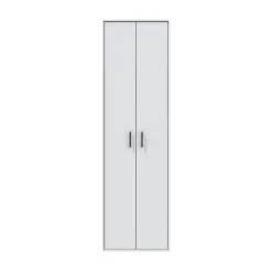 Armadio Multiuso 2 Ante Bianco 2 Ripiani Apertura Battente 60x206h cm, 2 Ante - Strevi