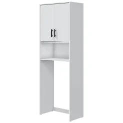 Armadio Multiuso 2 Ante Bianco 3 Ripiani Apertura Battente 73x206h cm, 2 Ante - Delebio