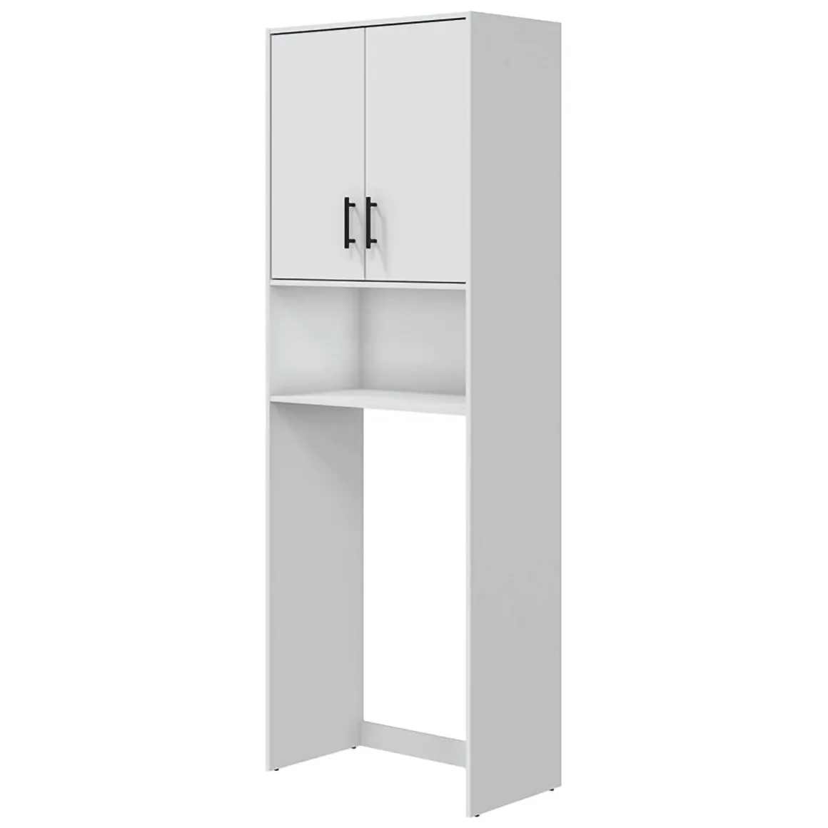 Armadio Multiuso 2 Ante Bianco 3 Ripiani Apertura Battente 73x206h cm, 2 Ante - Delebio