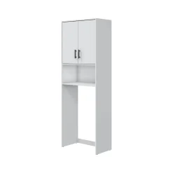 Armadio Multiuso 2 Ante Bianco 3 Ripiani Apertura Battente 73x206h cm, 2 Ante - Delebio
