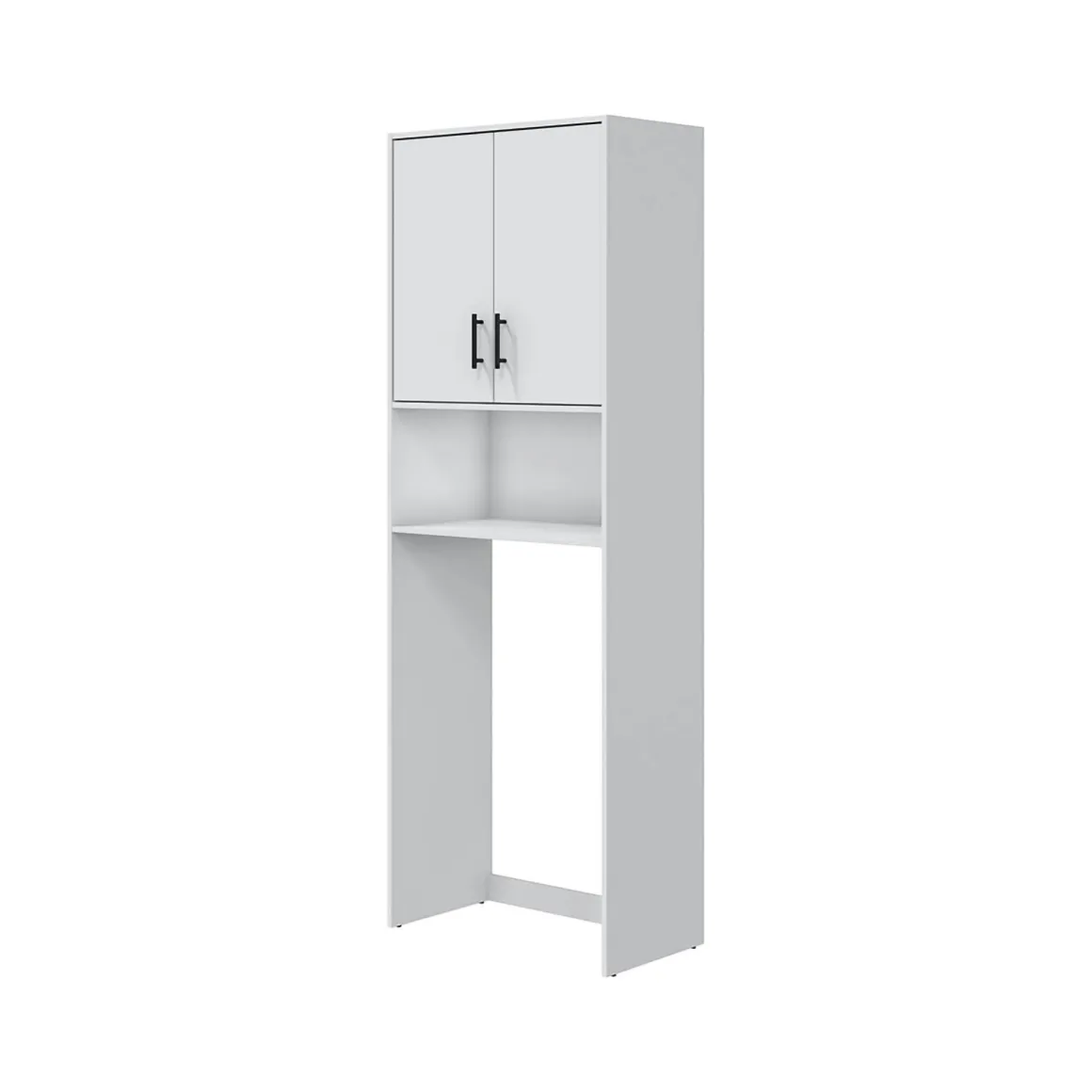 Armadio Multiuso 2 Ante Bianco 3 Ripiani Apertura Battente 73x206h cm, 2 Ante - Delebio