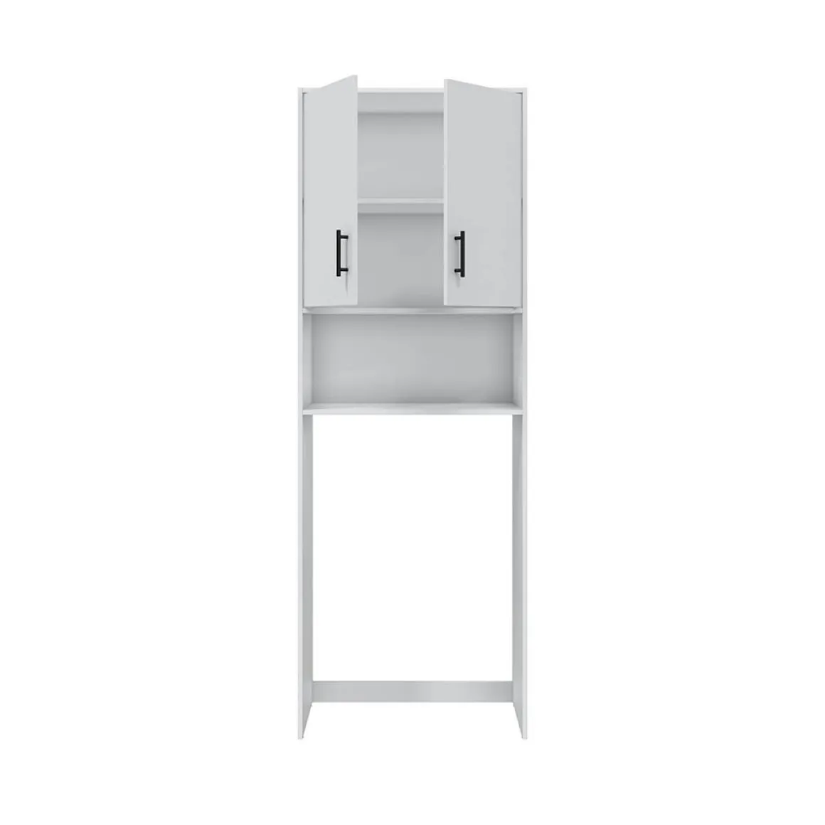 Armadio Multiuso 2 Ante Bianco 3 Ripiani Apertura Battente 73x206h cm, 2 Ante - Delebio