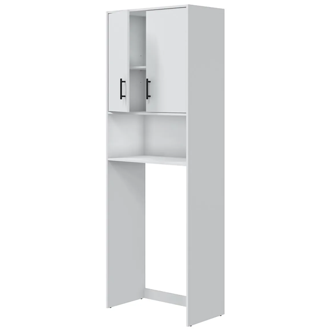 Armadio Multiuso 2 Ante Bianco 3 Ripiani Apertura Battente 73x206h cm, 2 Ante - Delebio