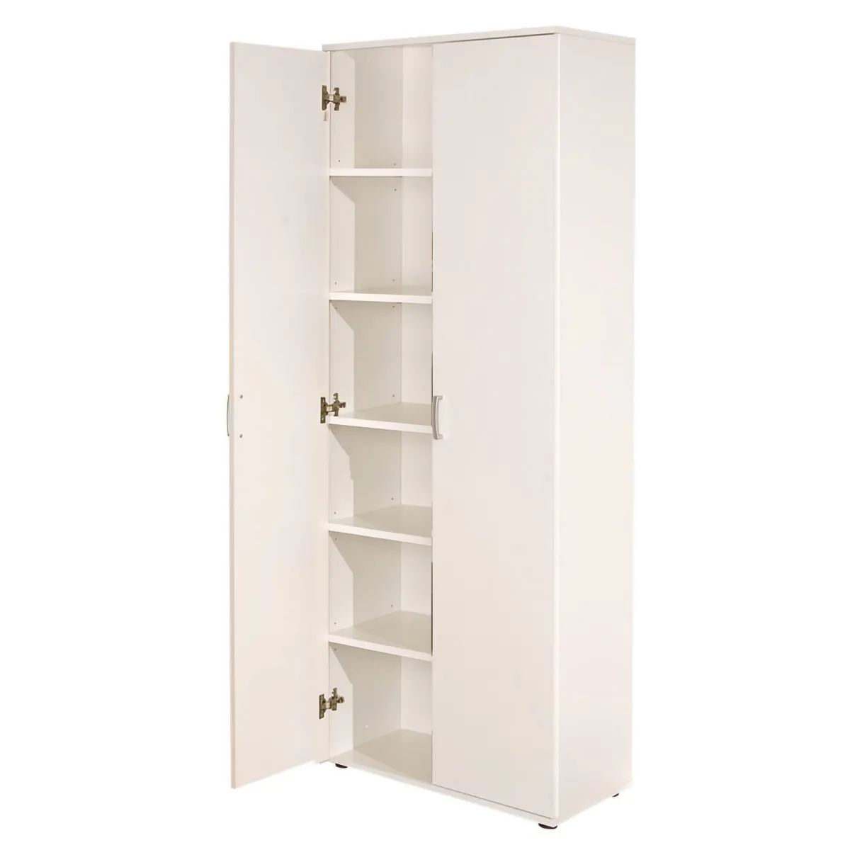 Armadi Multiuso 2 Ante > Dmora Armadio Multiuso 2 Ante 5 Ripiani Apertura Battente 70x189h cm, 2 Ante - Pazzano Bianco