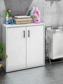 Armadi Multiuso 2 Ante > Dmora Armadio Multiuso 2 Ante un Ripiano Apertura Battente 80x88h cm, 2 Ante - Senorbi Bianco