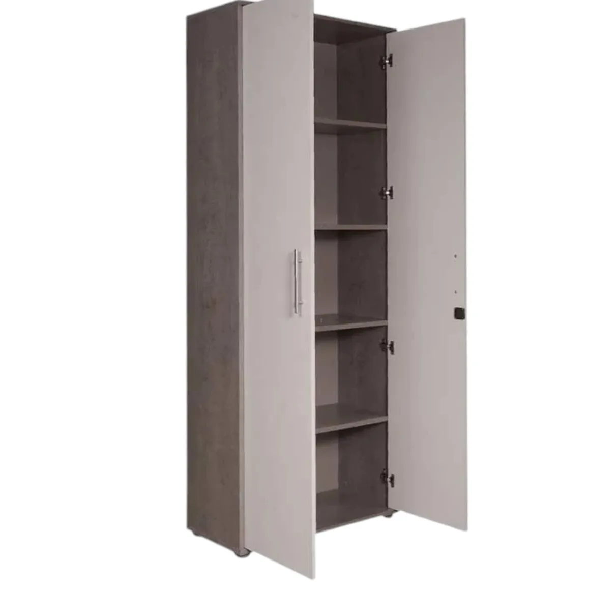 Armadio multiuso 2 ante Dpazzin, 79x34h188 cm, Bianco e Cemento