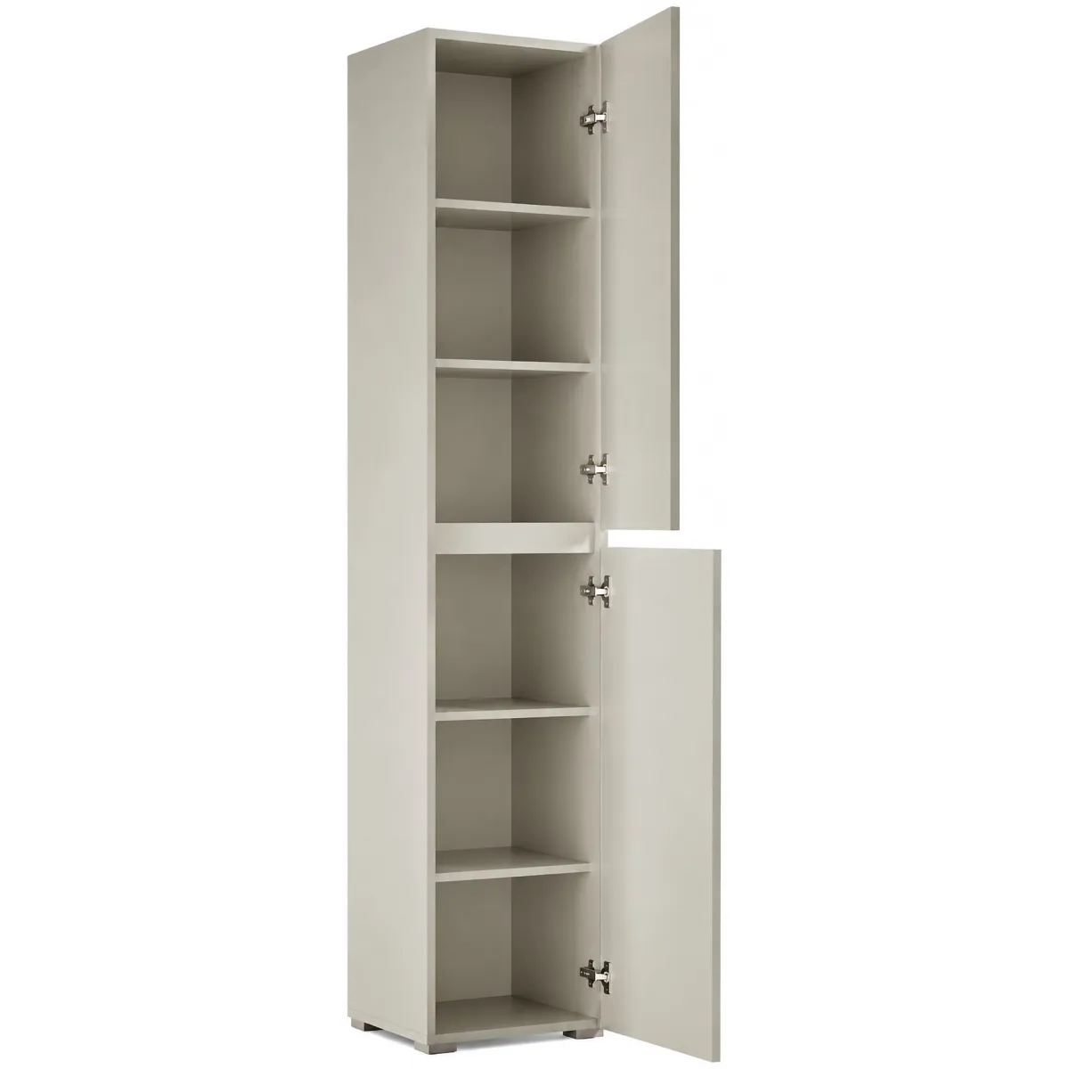 Armadi Multiuso 2 Ante > Dmora Armadio Multiuso 2 Ante 5 Ripiani 2 Ante 45x195h cm, Gola per Apertura Ante Made in Italy - Daisuke Grigio Chiaro