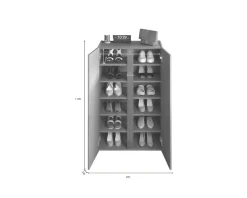 Armadio Multiuso 2 Ante Marrone Bronzo 5 Ripiani Apertura Manuale 70x111h cm, 2 Ante - Predore