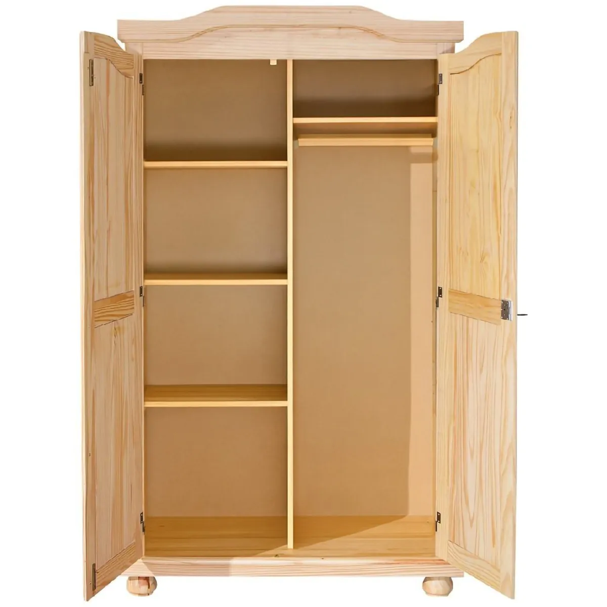 Armadi Multiuso 2 Ante > Dmora Armadio Multiuso 2 Ante 4 Ripiani 6 Vani 104x180h cm, 2 Ante - Pezzana Marrone Rovere