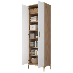 Armadi Multiuso 2 Ante > Dmora Armadio Multiuso 2 Ante 70x189h cm, 5 Ripiani - Pazzano Marrone Rovere