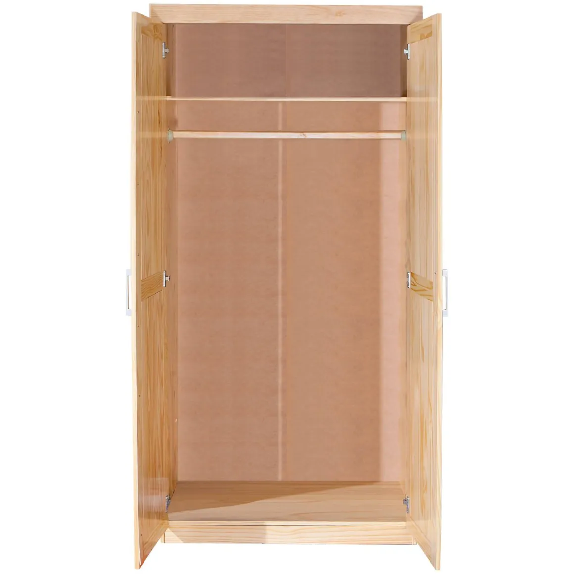Armadio Multiuso 2 Ante Marrone Rovere Appendiabiti un Ripiano 95x190h cm, 2 Ante - Terzorio